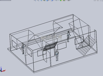 3D房屋布局设计模型 - solidworks生活用品类模型下载 - 沐风图纸