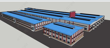 工业产业创意园工业产业园工厂房建筑工业建筑规划SU模型设计模型下载